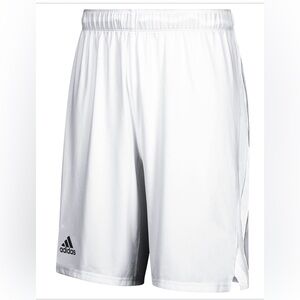 NWOT L Adidas Men's Lacrosse White Sports Shorts - blue chip shorts